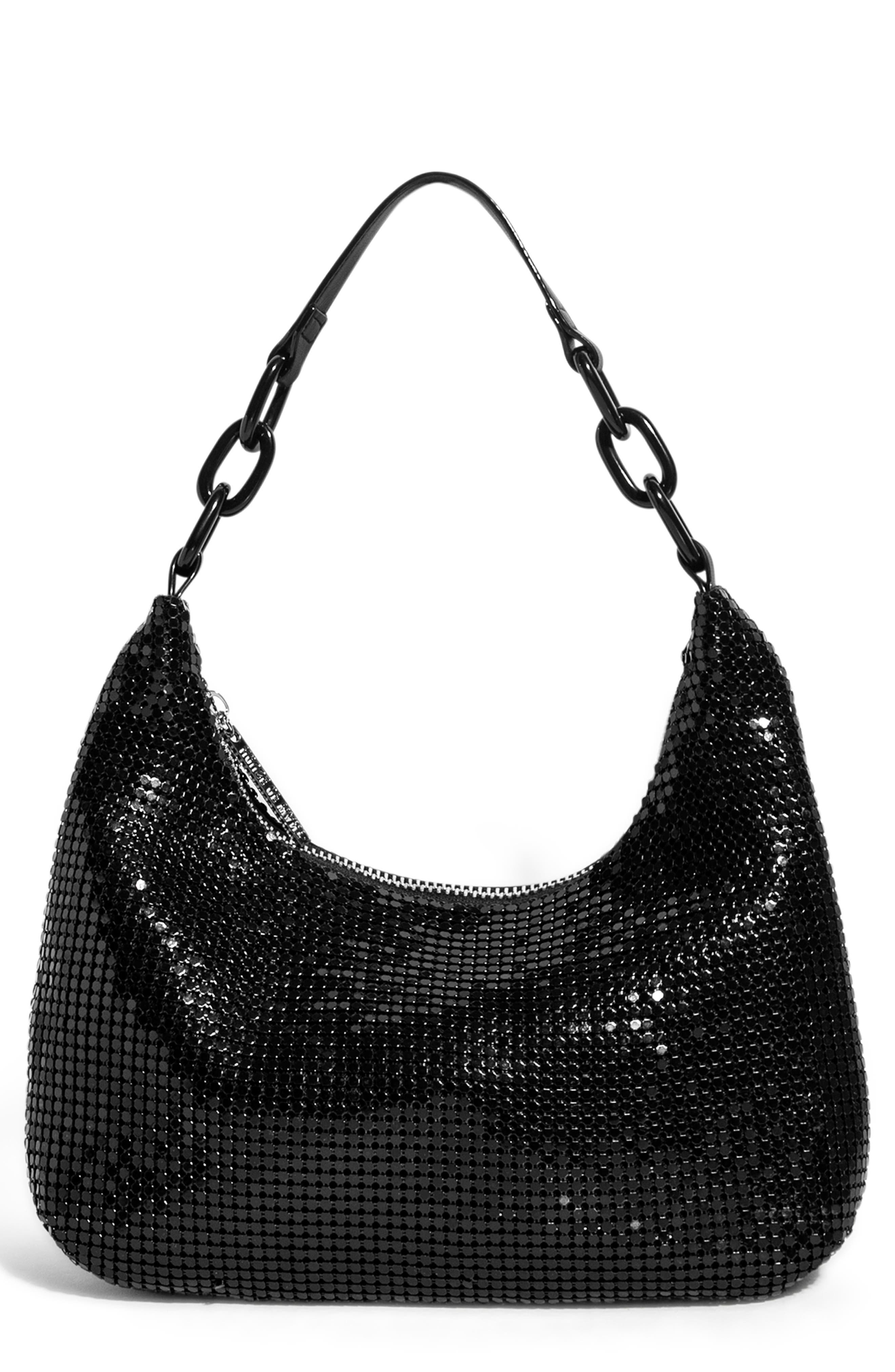 HOUSE OF WANT Newbie Metal Mesh Shoulder Bag, Main, color, 