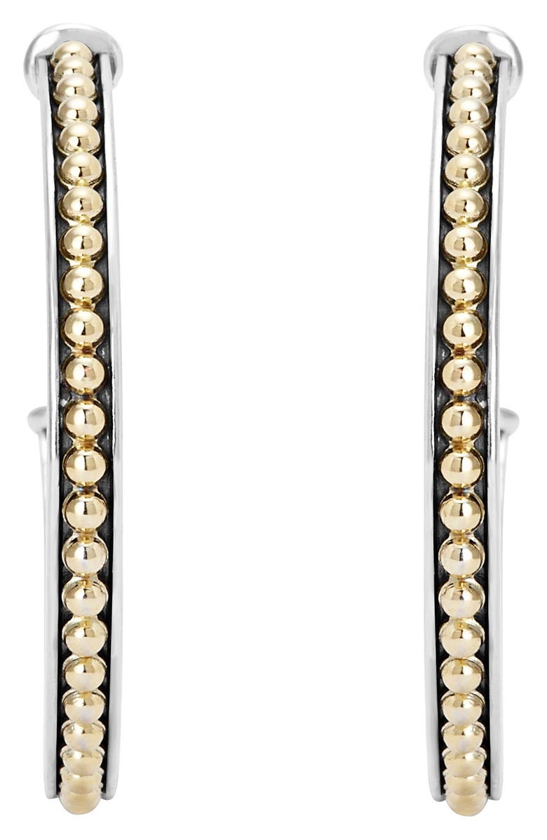 LAGOS 'Enso' Caviar Hoop Earrings, Alternate, color, 