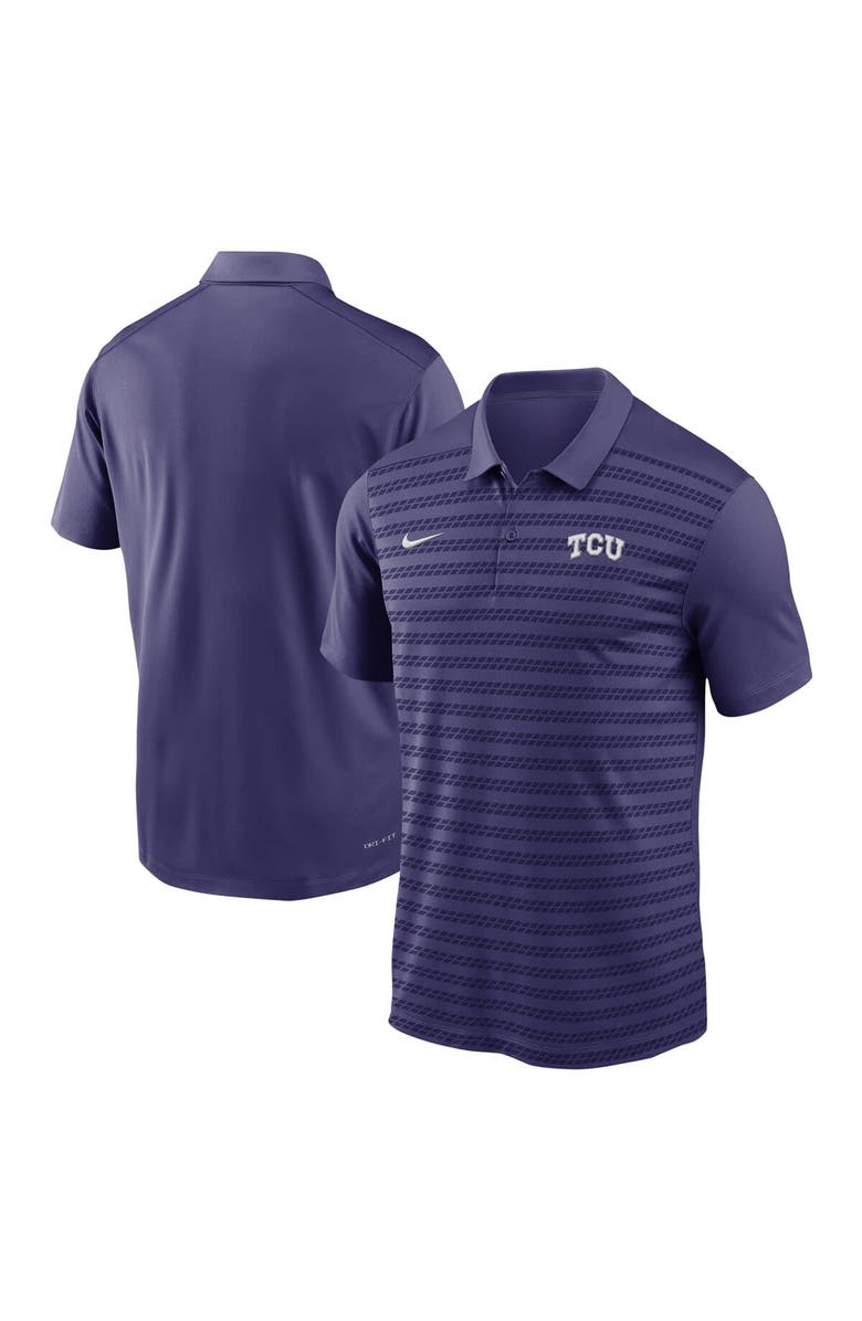 Nike Men's Nike Purple TCU Horned Frogs 2024 Sideline Victory Coaches Performance Polo, Main, color, Purple