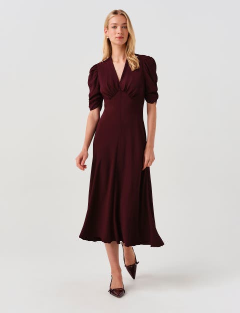 Mia Crepe  Midi Tea Dress