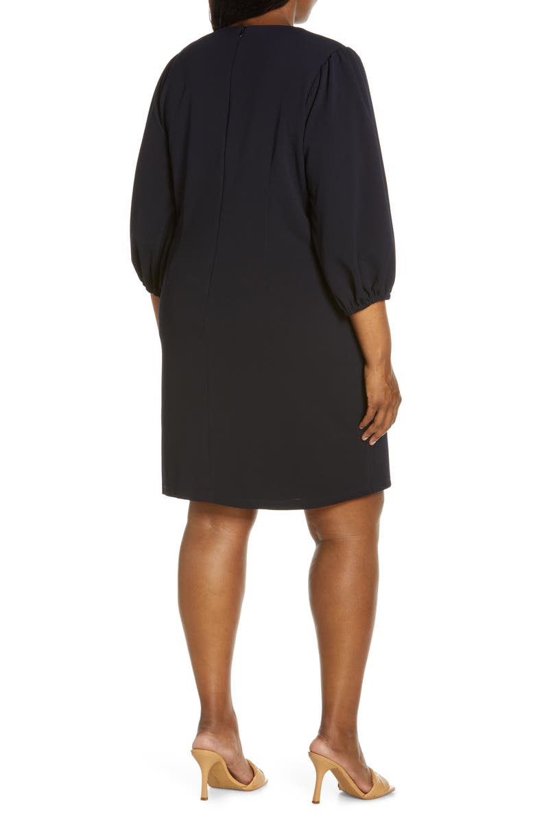 Maggy London Three-Quarter Sleeve Scuba Crepe Dress, Alternate, color, 