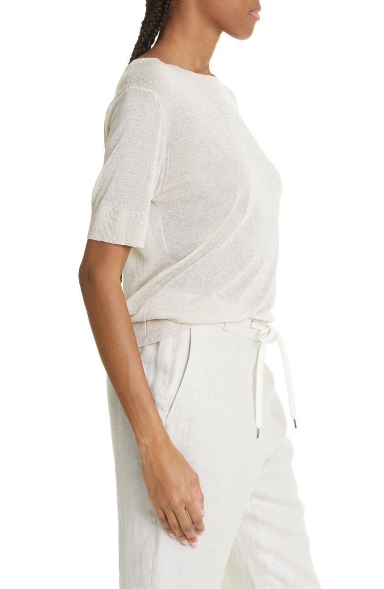 Eleventy Metallic Knit T-Shirt, Alternate, color, 
