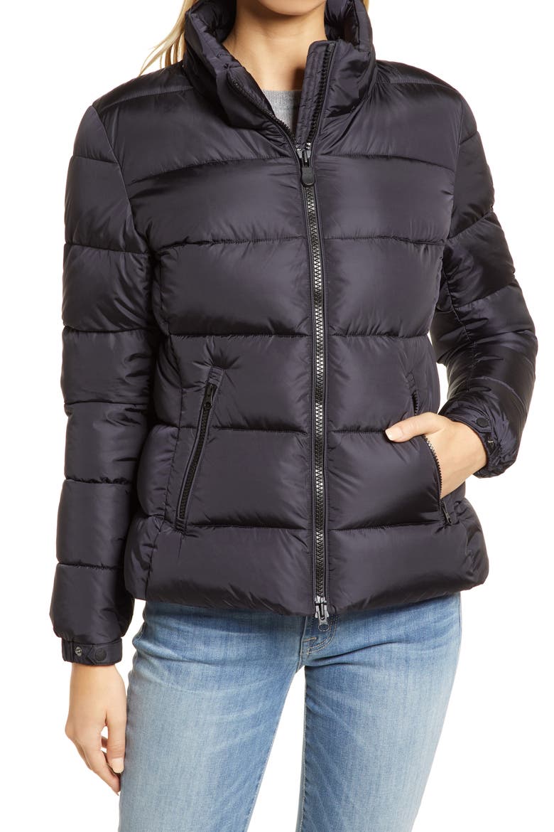 Tess Hooded Water Repellent Puffer Jacket, Alternate, color, BLACK