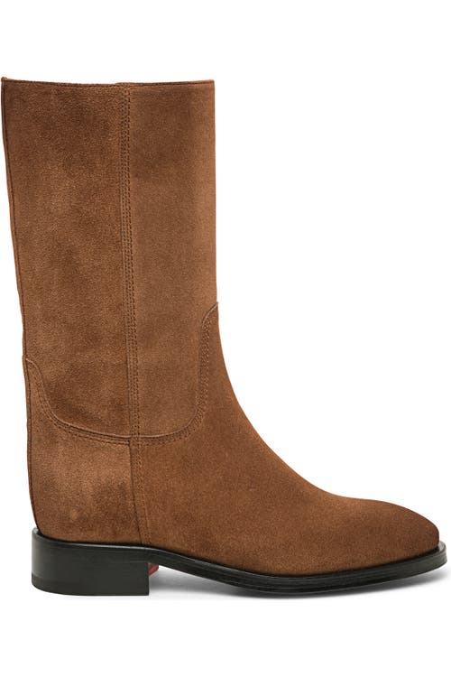 Santoni Suede Boot In Brown