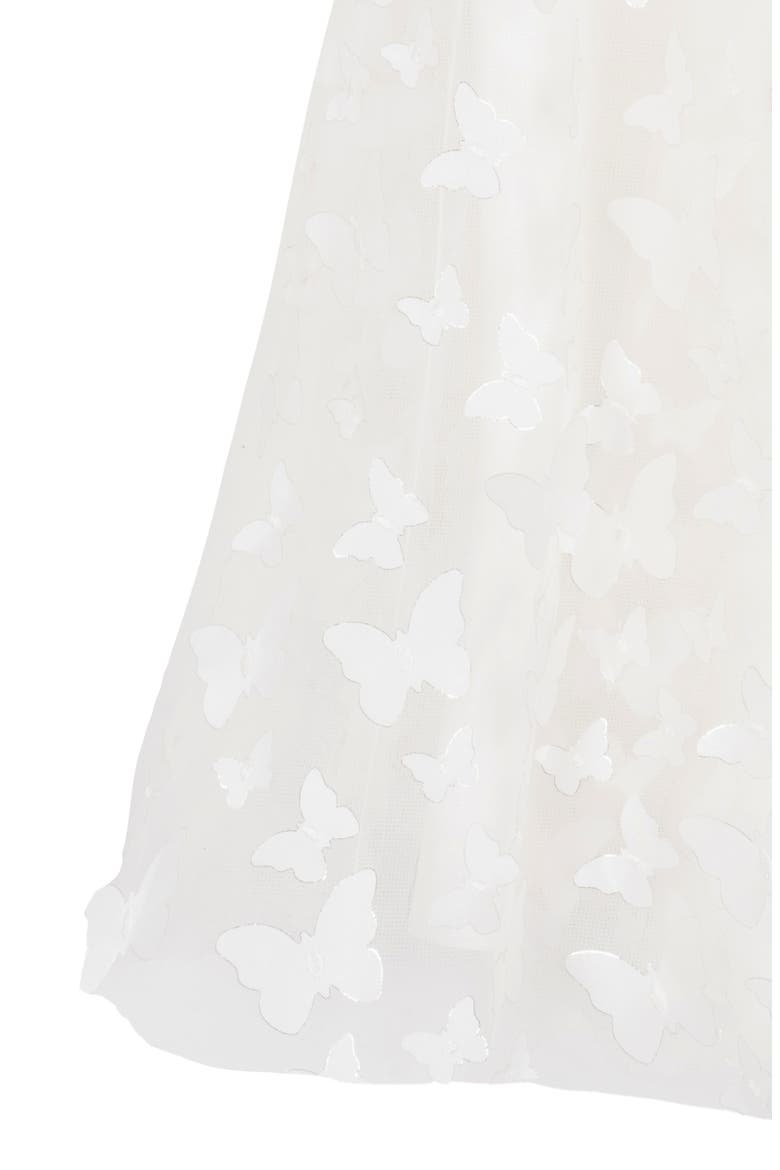 Kids' 3D Butterfly Dress, Alternate, color, WHITE