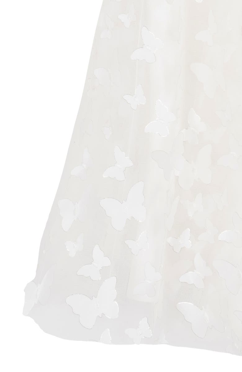 Rare Editions Kids' 3D Butterfly Mesh Dress, Alternate, color, White