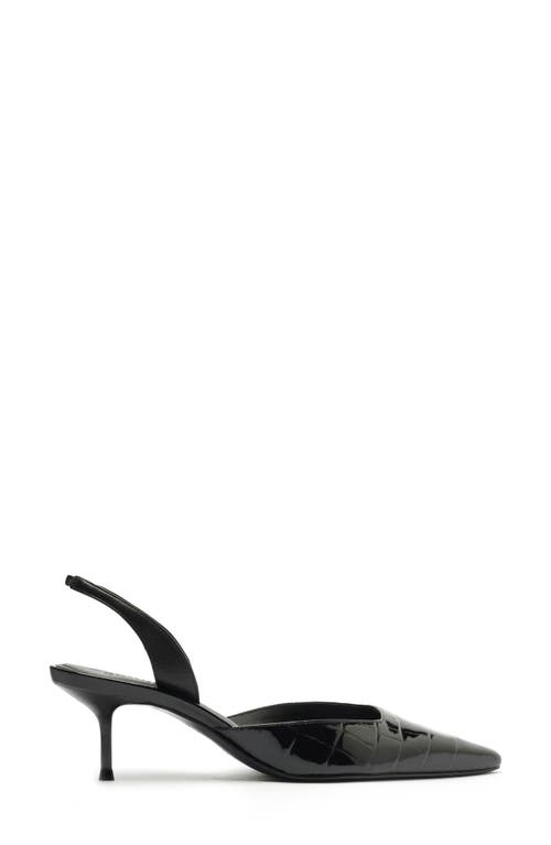 Shop Schutz Paola Mid Slingback Pointed Toe Pump In Black
