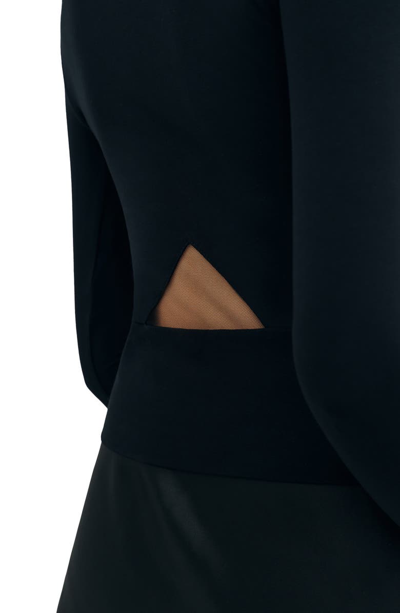 Two Lines by Marcella Shanghai Long Sleeve Tunic, Alternate, color, Black