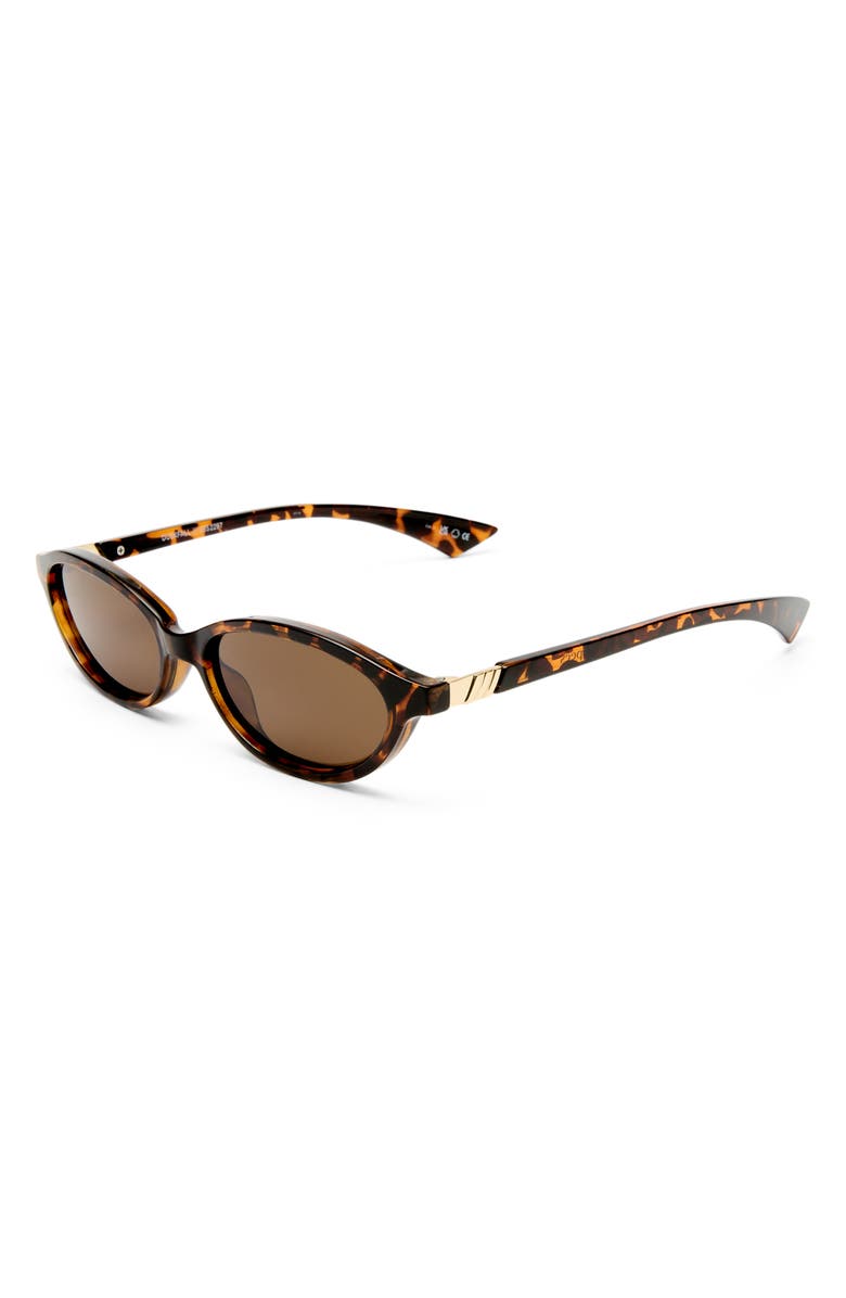 Le Specs Duskfall 55mm Oval Sunglasses, Alternate, color, Tort / Brown Mono