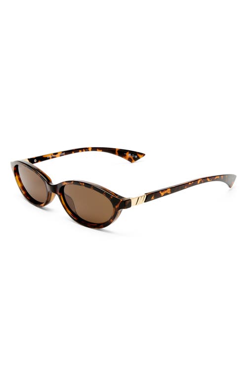 Le Specs Duskfall 55mm Oval Sunglasses In Brown