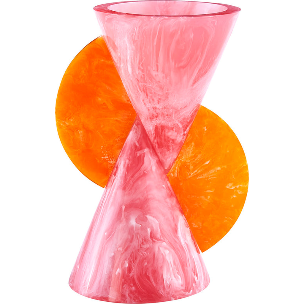 Jonathan Adler Como Cone Vase In Orange