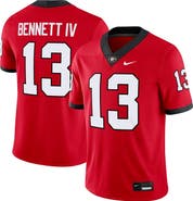 Nike Men's Nike Stetson Bennett Red Georgia Bulldogs Player Game Jersey