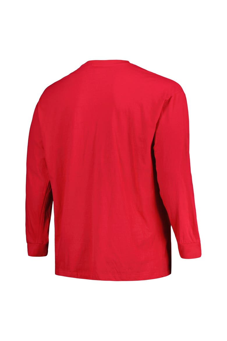 Men's Champion Scarlet Nebraska Huskers Big & Tall Arch Long Sleeve T-Shirt, Alternate, color, Scarlet