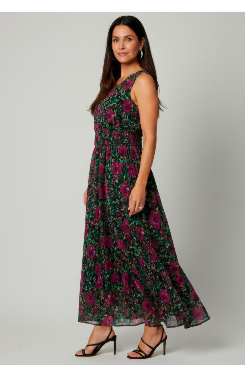 Jessica London Georgette Flyaway Maxi Dress, Alternate, color, Multi Flower Garden