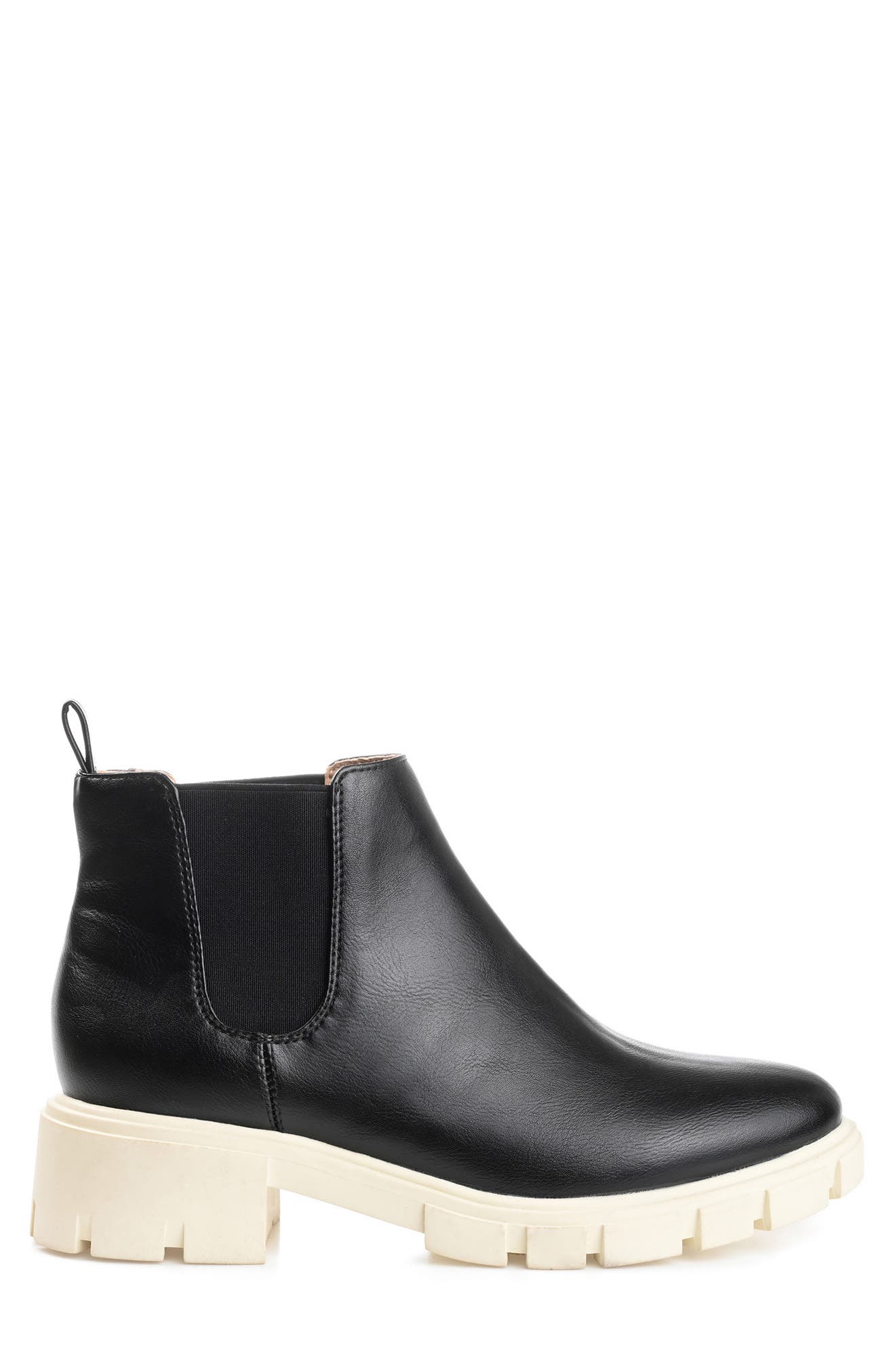Journee Collection Rorke Lug Sole Chelsea Boot, Alternate, color, Black