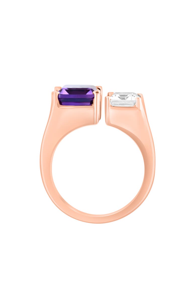 EFFY 14K Rose Gold Amethyst & White Topaz Ring, Alternate, color,