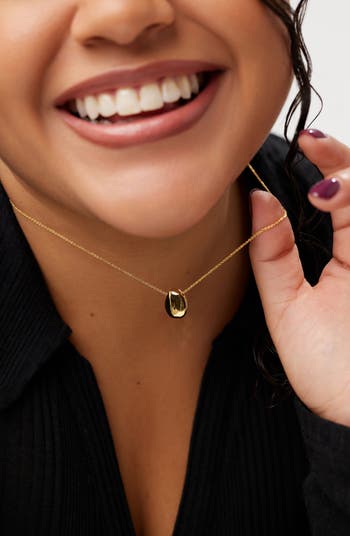ana luisa ネックレス チェーン 14K PEBBLE MINI MARBLE BLUE Gold Statement Necklace - Pebble Mini Marble Blue | Ana