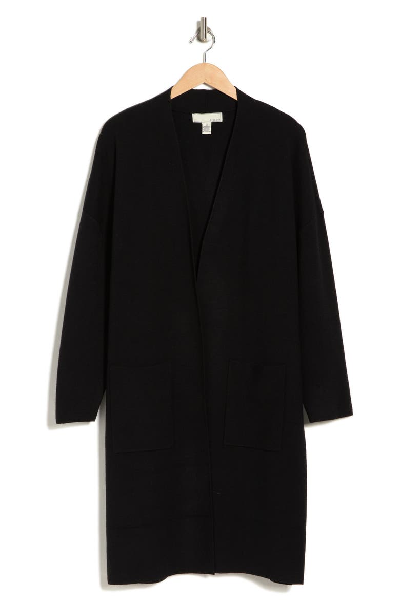 Mel Pocket Cardigan, Alternate, color, BLACK