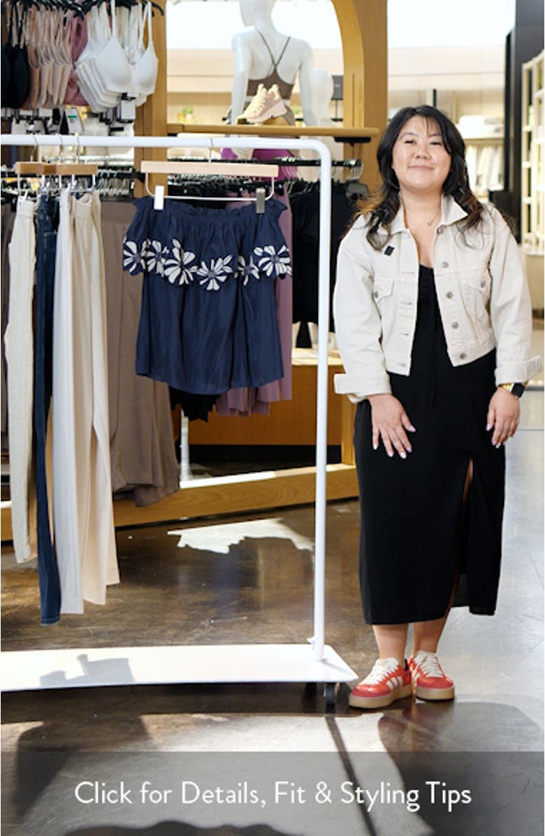 Terri Embroidered Floral Ruffle Off the Shoulder Top, sales video thumbnail