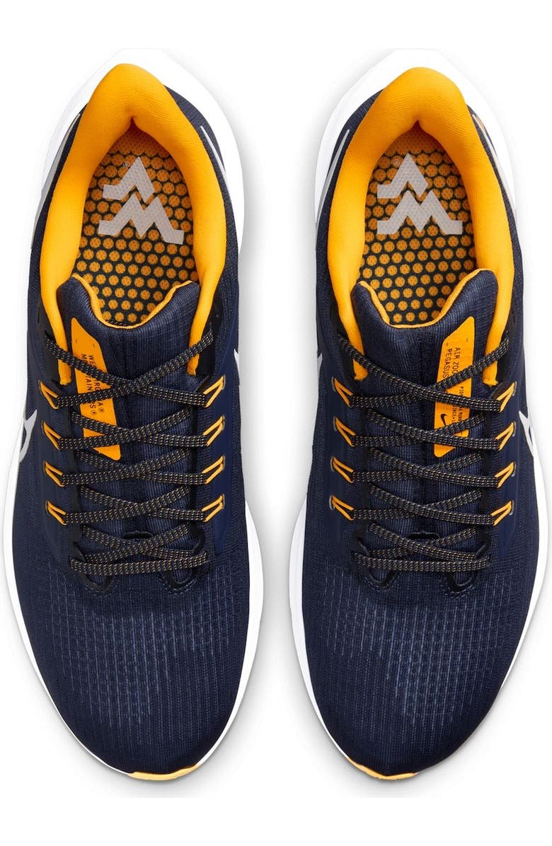 Nike Unisex Nike Navy West Virginia Mountaineers Zoom Pegasus 39 Running Shoe, Alternate, color,