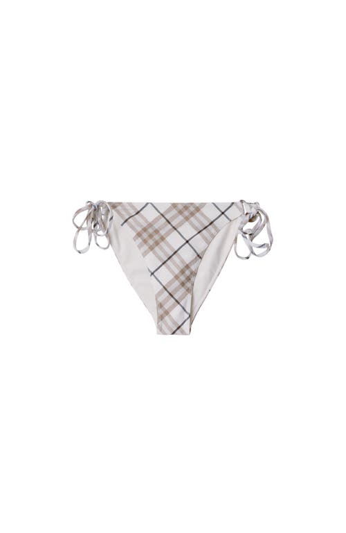 Shop Burberry Check Bikini Briefs In Cotton