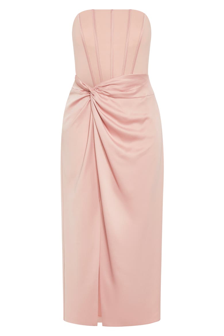 Vita Corset Strapless Maxi Dress, Alternate, color, PINK