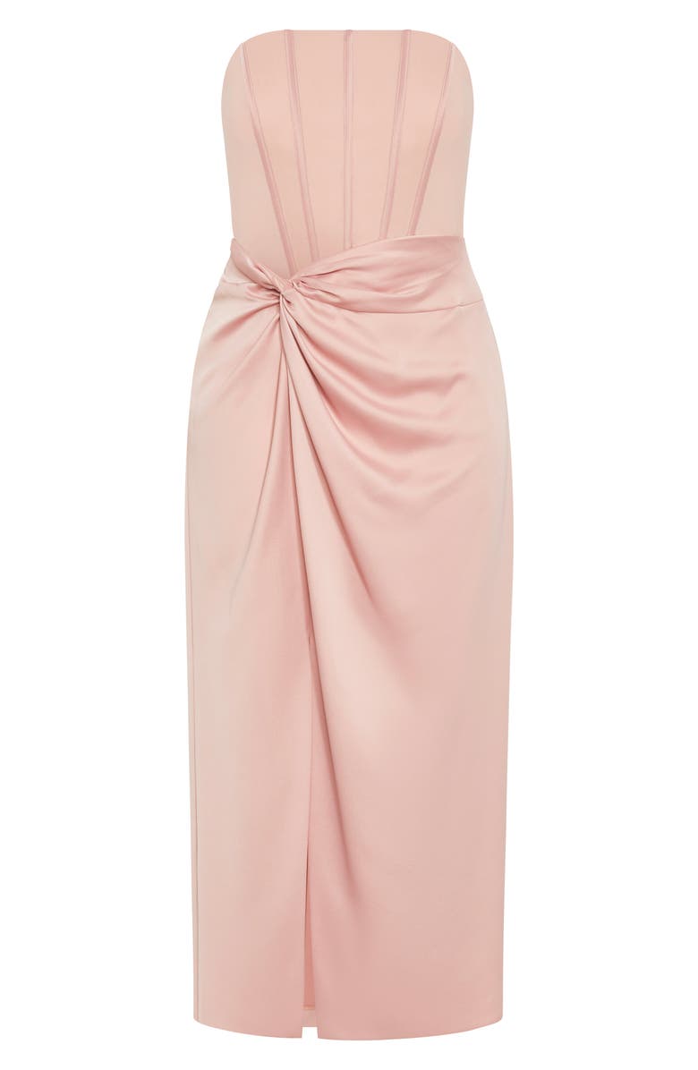 City Chic Vita Corset Strapless Maxi Dress, Alternate, color, Pink