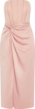 City Chic Vita Corset Strapless Maxi Dress