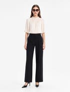 Koton High Rise Wide Leg Tailored Trousers with Pockets
