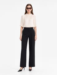 Koton High Rise Wide Leg Tailored Trousers with Pockets