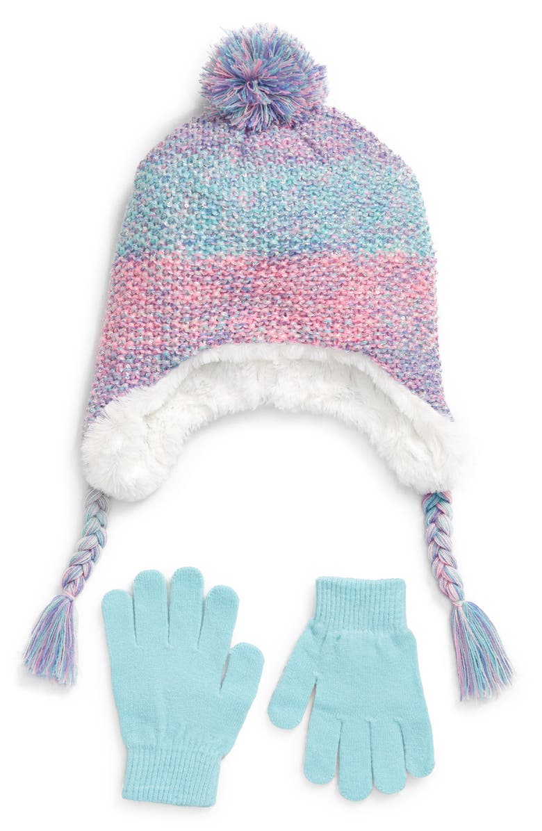 Capelli New York Kids' Space Dye Beanie & Gloves Set, Main, color,