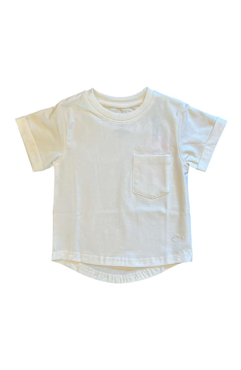 Laree + Co Boxy Kids Tee, Main, color, Ivory