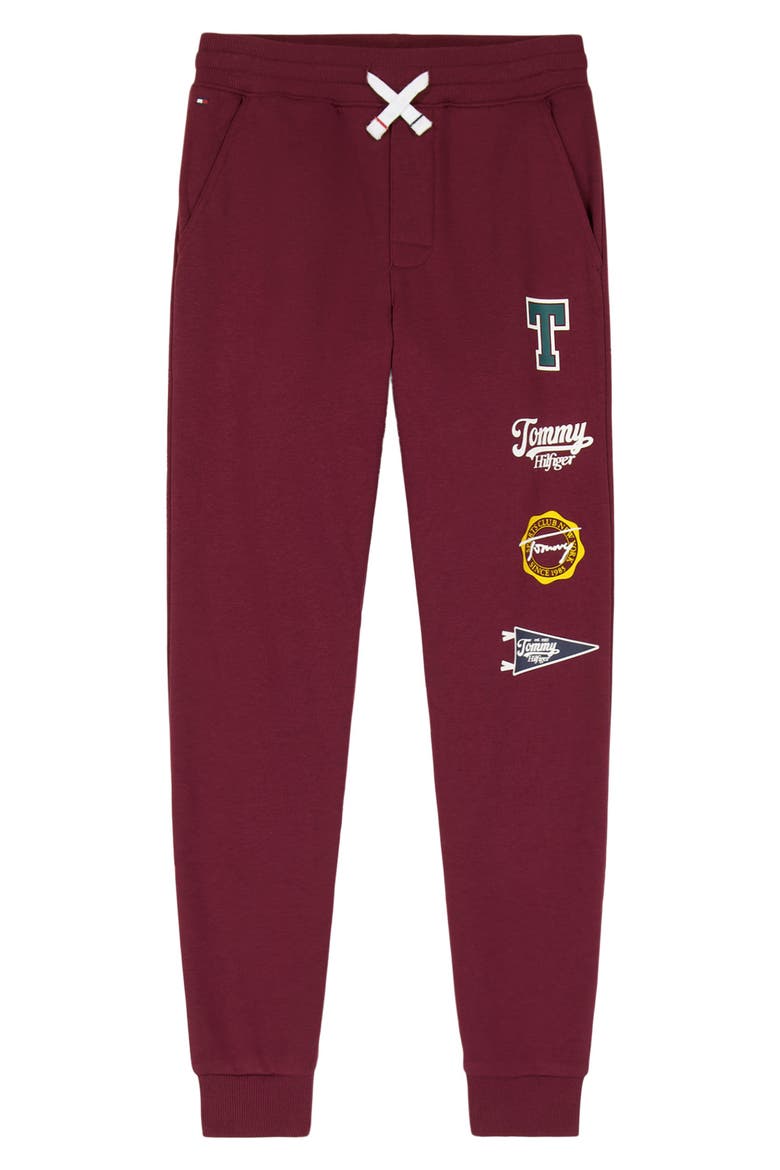 Kids' Collegiate Stack Joggers, Main, color, ZINFANDEL