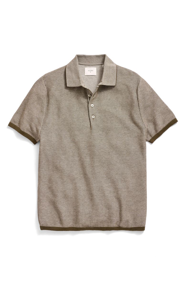 Billy Reid Bird's Eye Piqué Polo Sweater, Alternate, color,