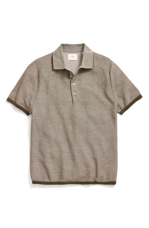 Billy Reid Bird's Eye Piqué Polo Sweater In Multi