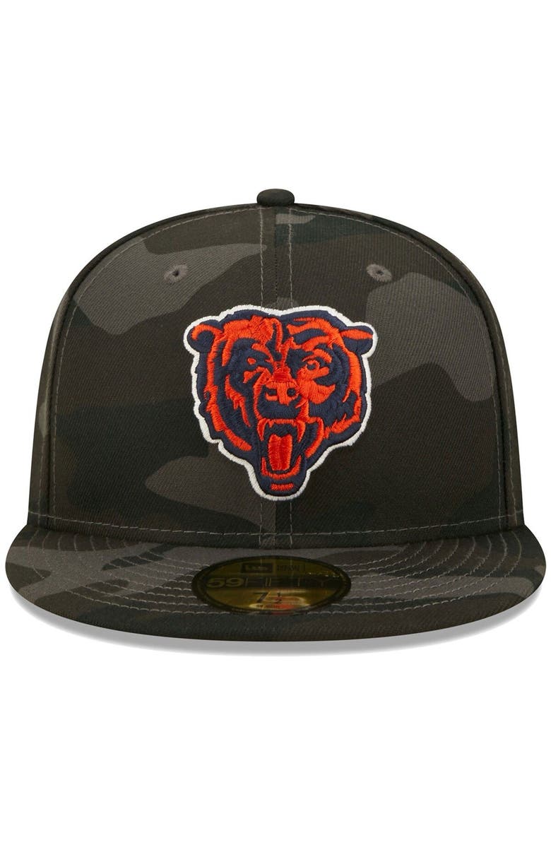 New Era Men's New Era Black Chicago Bears  Camo 59FIFTY Fitted Hat, Alternate, color, 