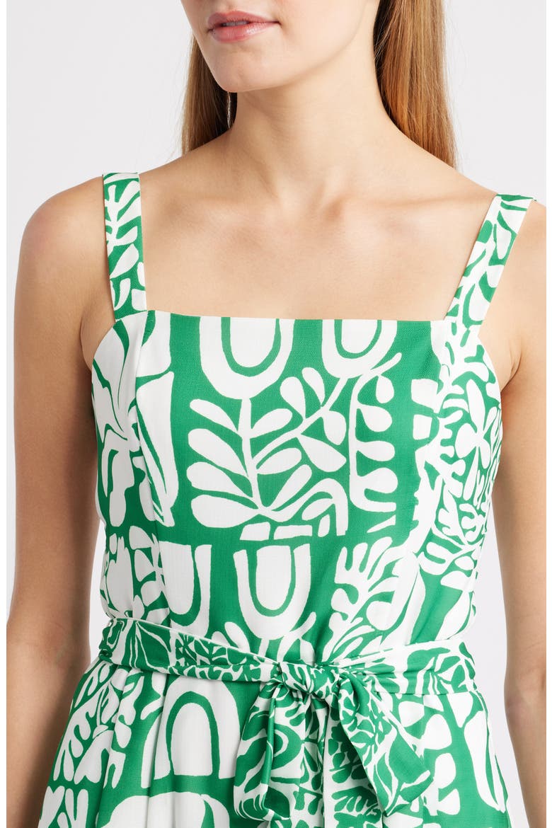 Mixed Print Dress, Alternate, color, GREEN WHITE