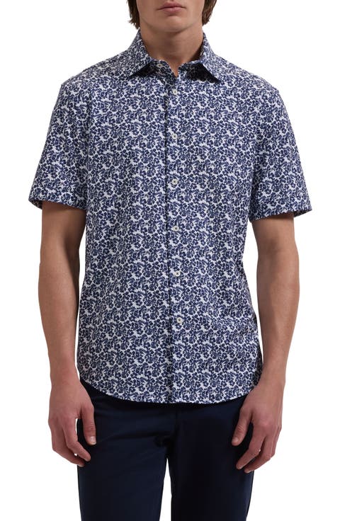 Miles OoohCotton® Floral Short Sleeve Button-Up Shirt