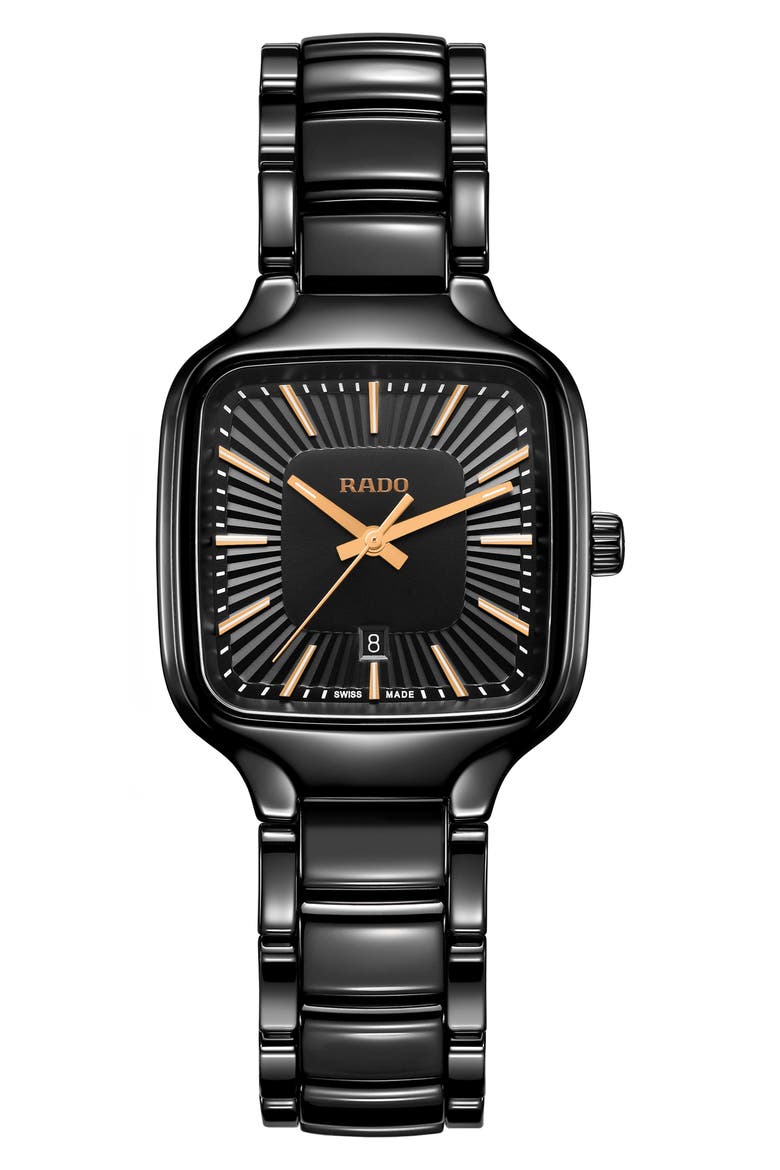 True Square Bracelet Watch, 29mm, Main, color, BLACK