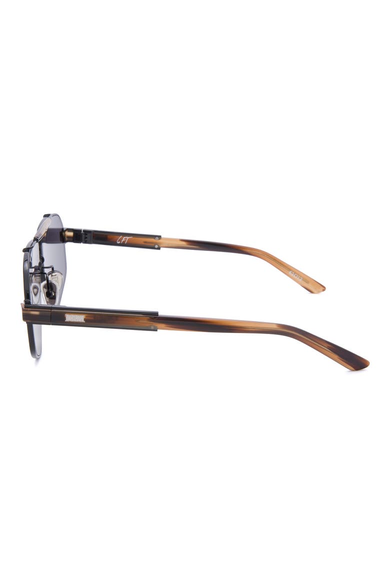6FT 62mm Oversize Aviator Sunglasses, Alternate, color, ESPRESSO BEAN / SMOKE