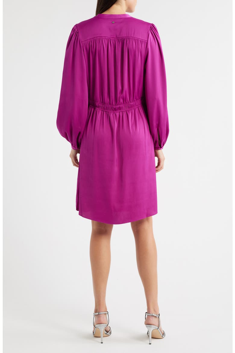 Decly Tie Neck Long Sleeve Dress, Alternate, color, DK PNK