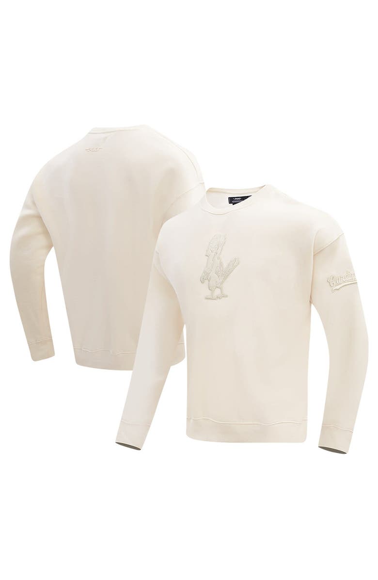 PRO STANDARD Men's Pro Standard Cream St. Louis Cardinals Neutral Drop Shoulder Pullover Sweatshirt, Main, color, Cream