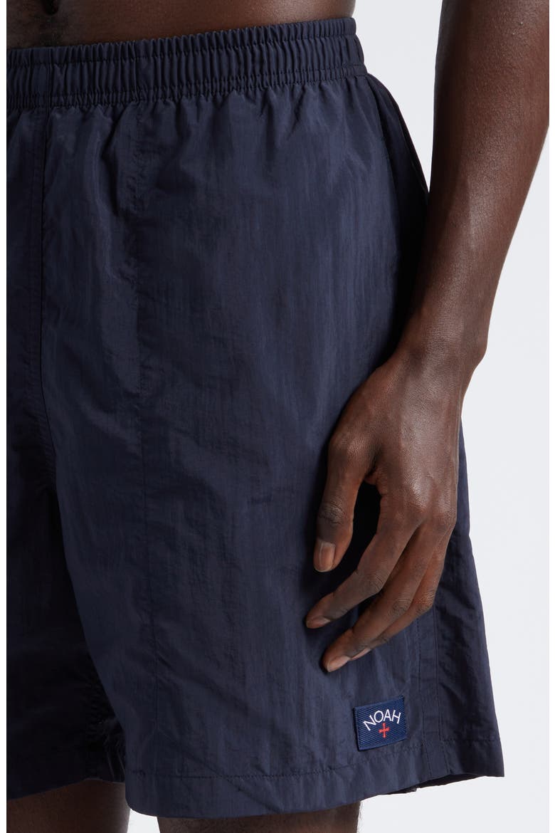 Core Logo Patch Swim Trunks, Alternate, color, NAVY