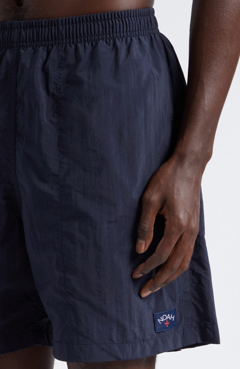 Noah Core Logo Patch Swim Trunks, Alternate, color, Navy