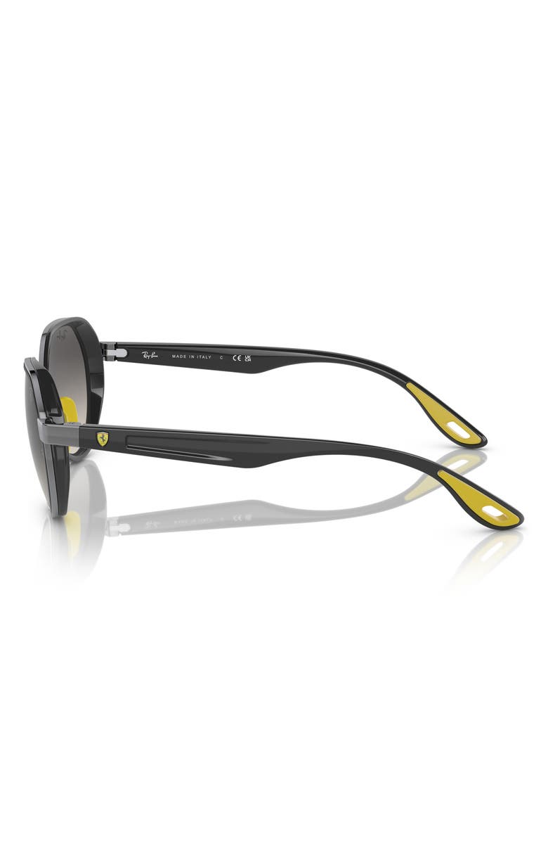 Ray-Ban 51mm Polarized Gradient Irregular Sunglasses, Alternate, color, Gunmetal / Grey Gradient