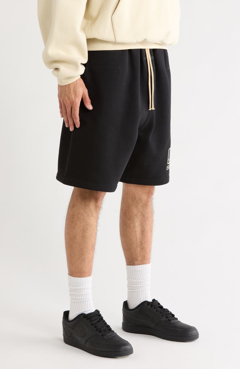 Fear of God Essentials x MLB '90s Drawstring Cotton Blend Sweat Shorts, Alternate, color, Black