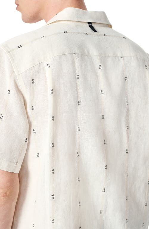 Rag & Bone Avery Embroidered Linen Shirt In White