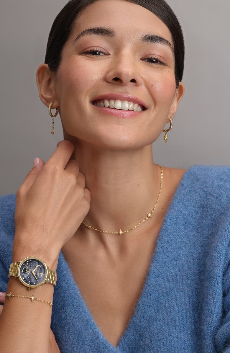 Olivia Burton Moonphase Watch, 34mm, Alternate, color, Gold