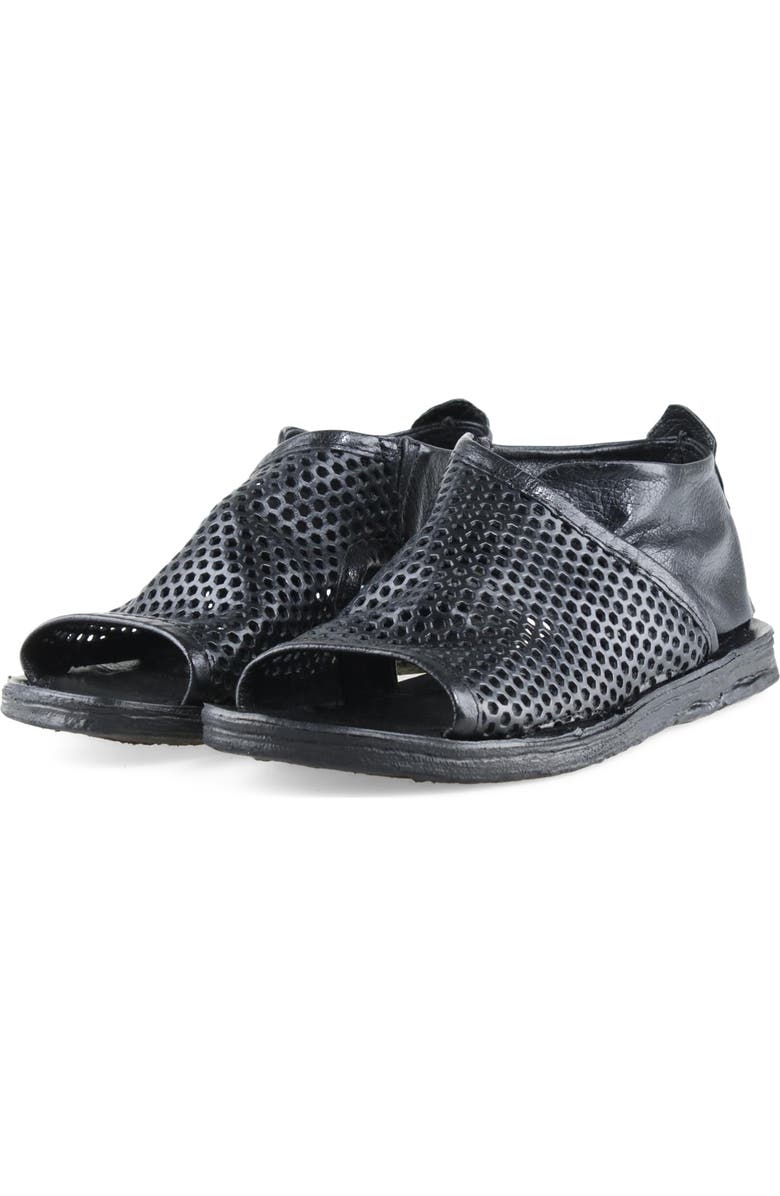 A.S.98 Reiley Perforated Sandal, Alternate, color, Black