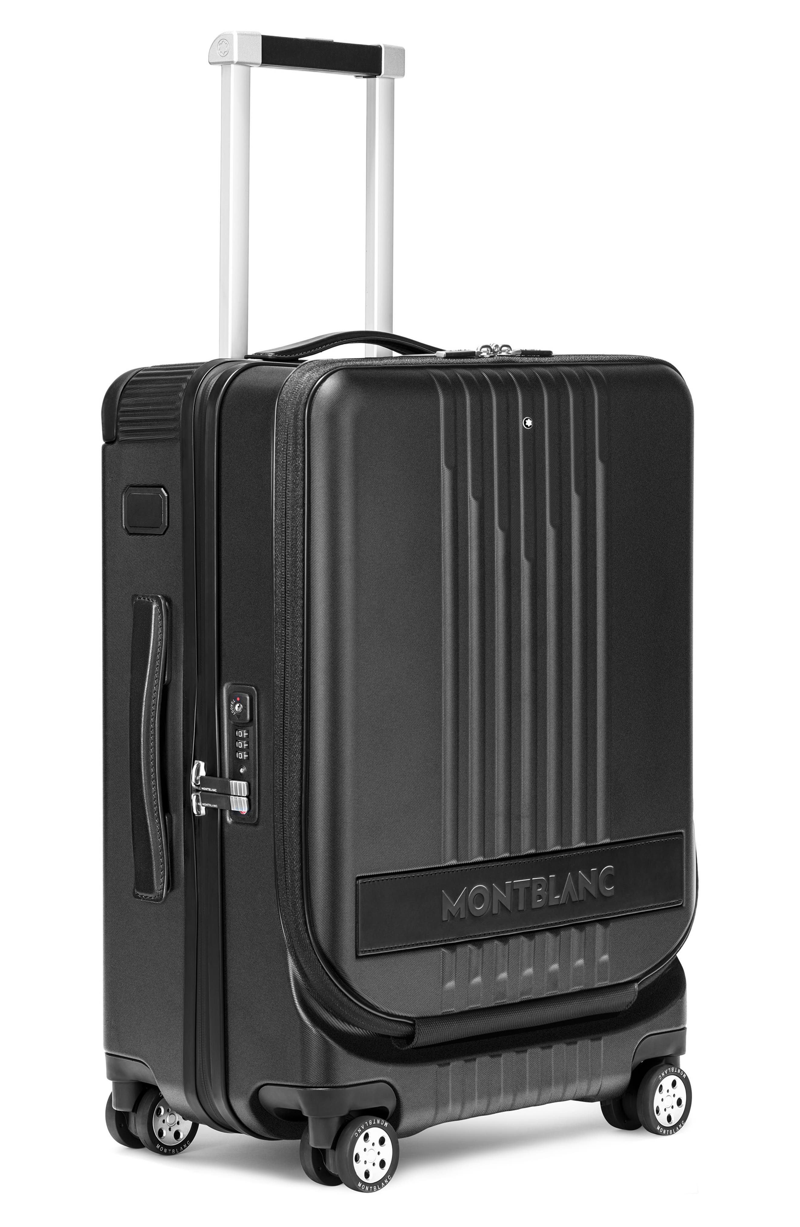 Montblanc #MY4810 Cabin Trolley Carry-On Spinner Luggage, Alternate, color, Black